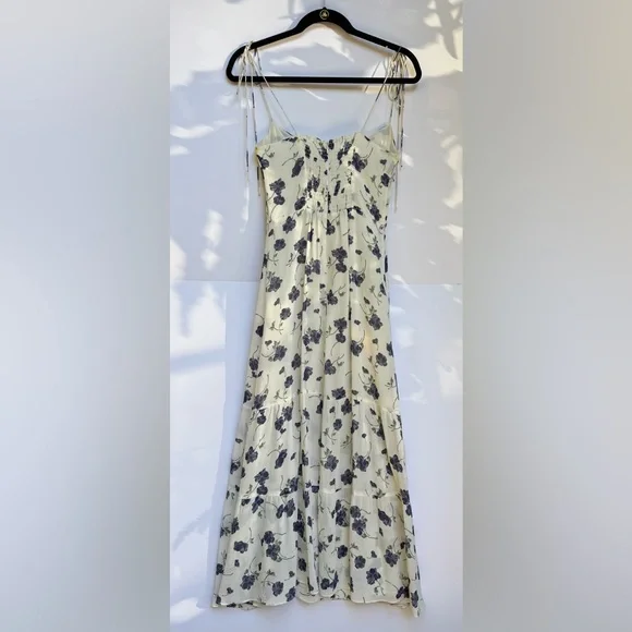 Reformation White and Blue Floral Midi Dress - Picture 12 of 12
